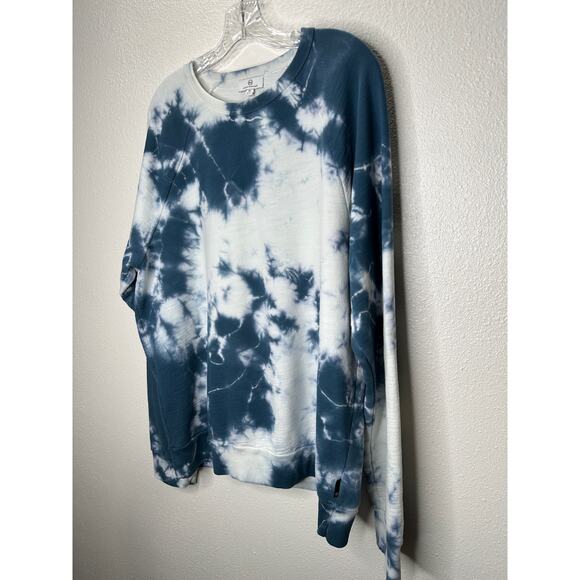 Adriano Goldschmied Dark Teal & Ivory Long Sleeve Tie Dye Sweatshirt XL - Picture 4 of 14